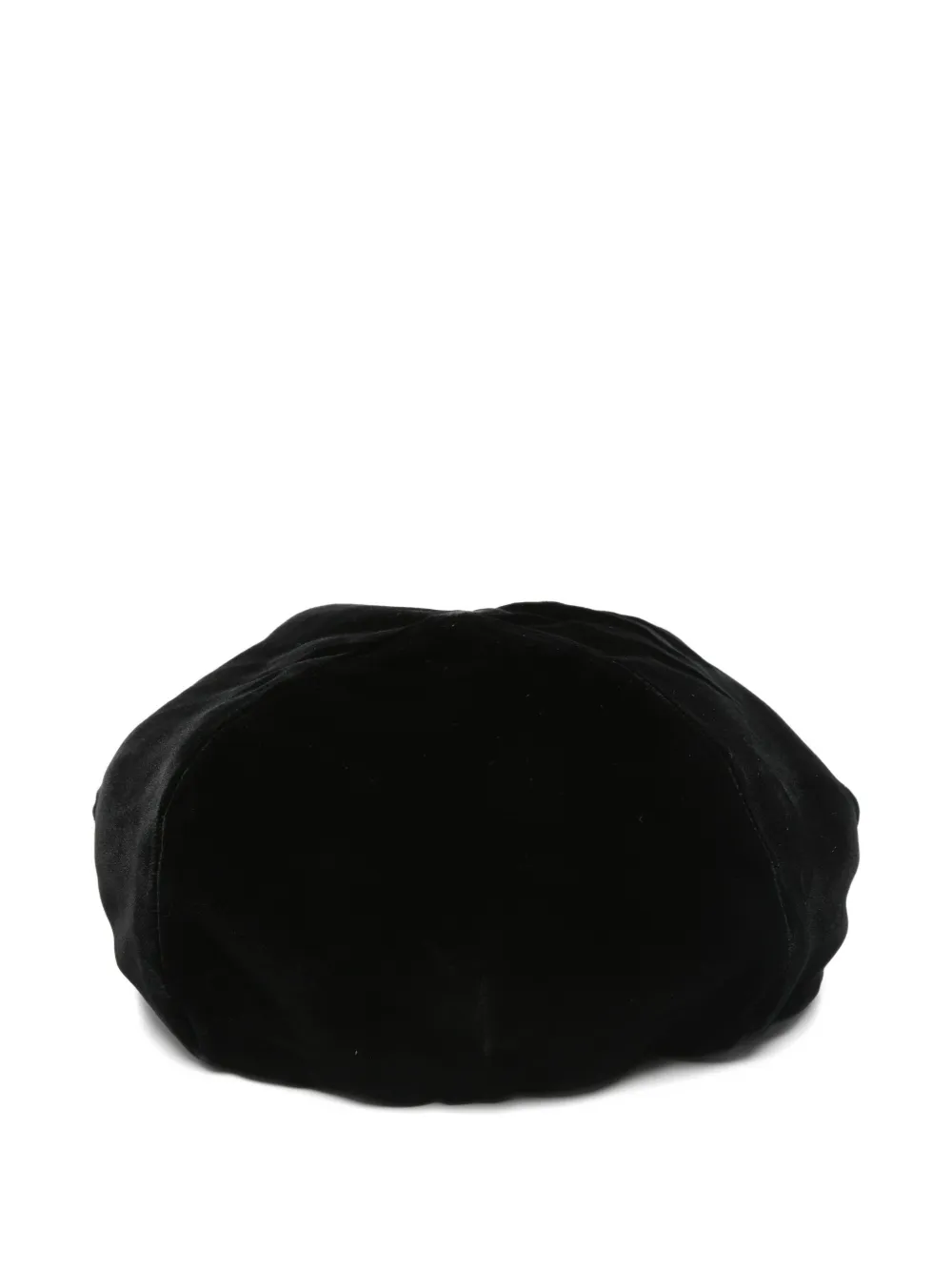 Emporio Armani Velvet Beret In Black