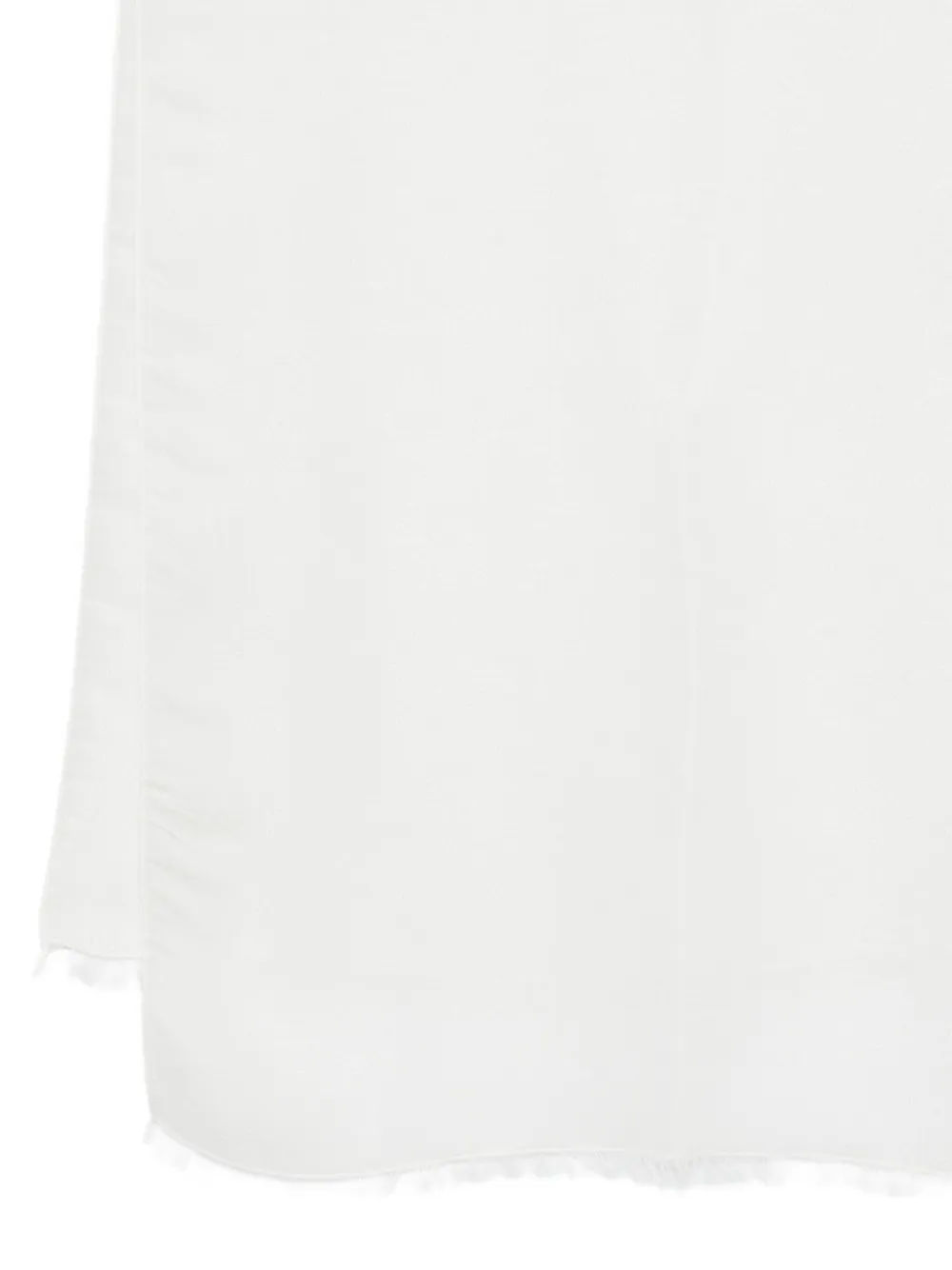 Emporio Armani fringed modal-wool blend scarf Wit