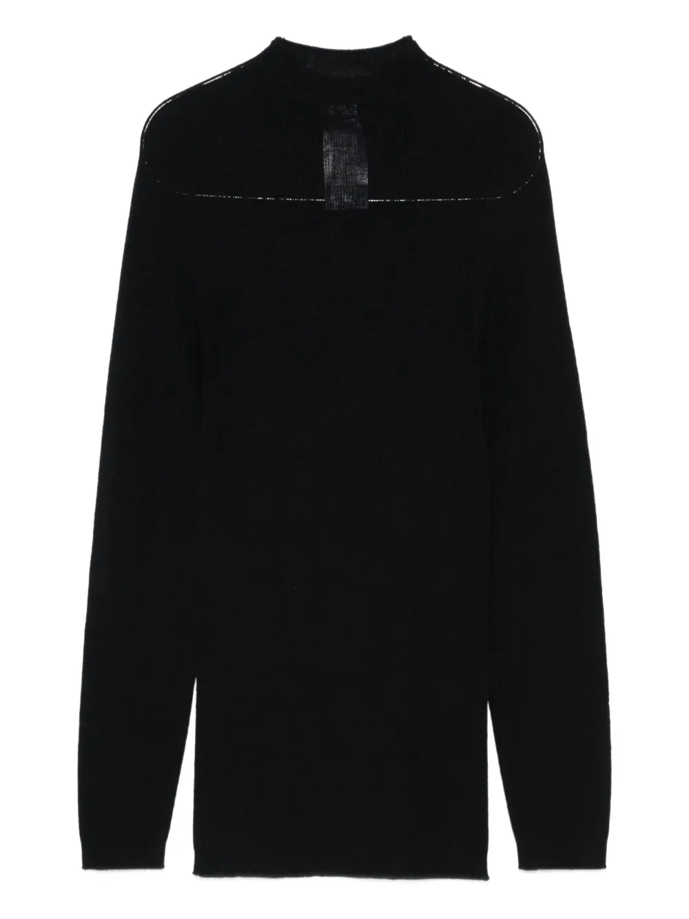 Emporio Armani Mock-neck Wool Sweater In Black