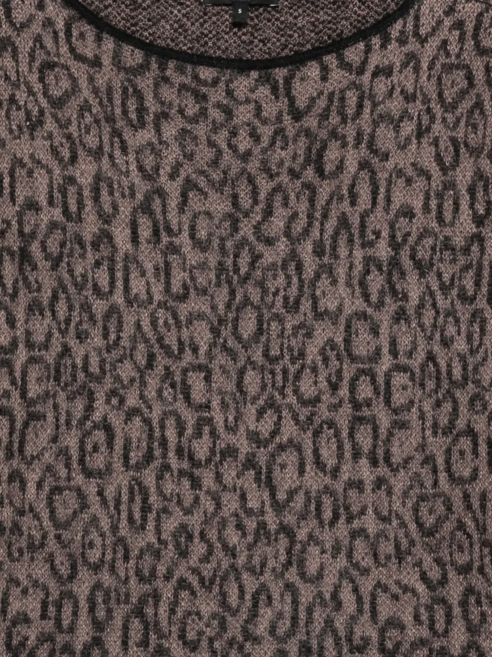Emporio Armani Trui met luipaardprint en ronde hals Bruin