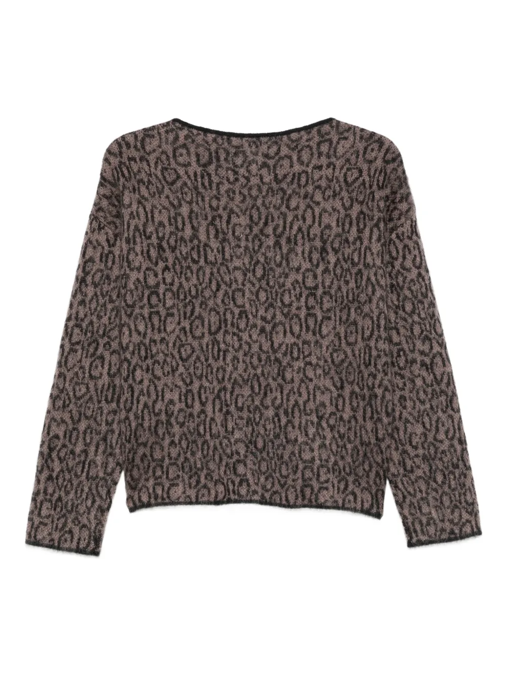 Emporio Armani leopard-print crew-neck sweater | Knitted Sweaters | Image 2