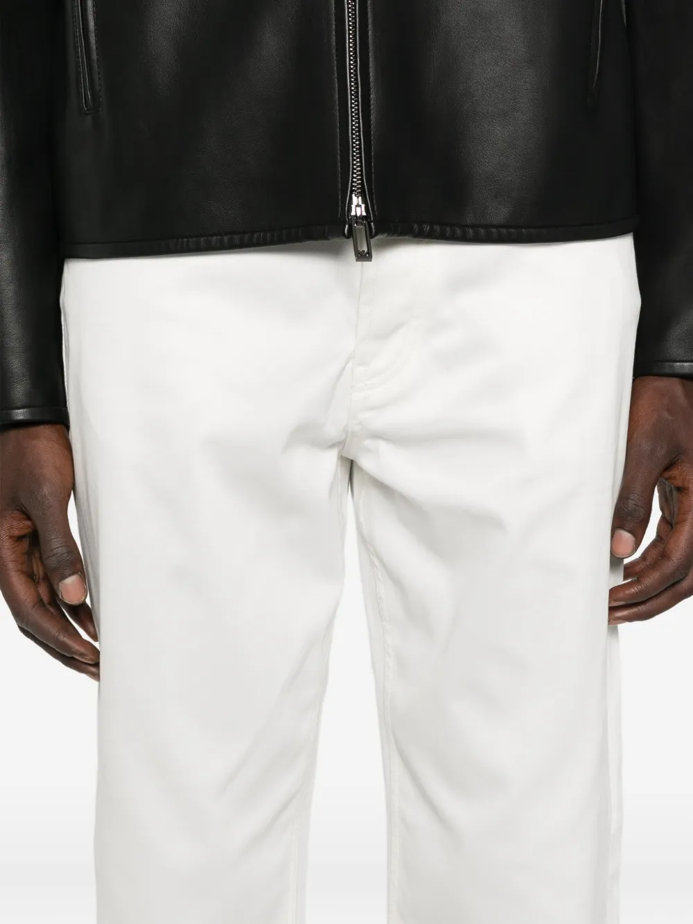 Emporio Armani five-pocket cotton jeans Wit