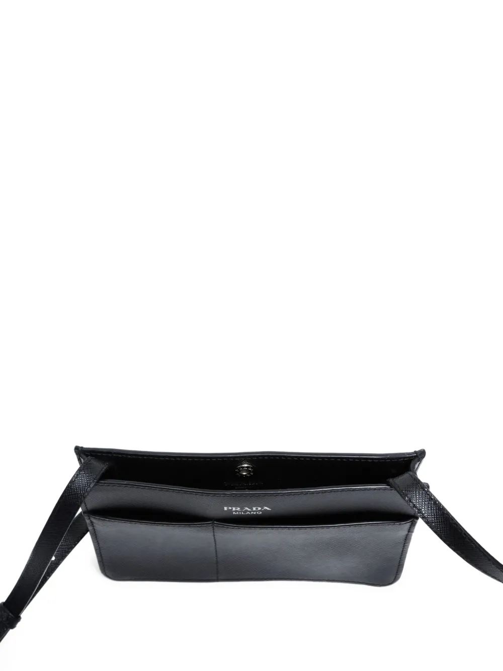 Pre-owned Prada 2000-2020 Mini Leather Shoulder Bag In Black