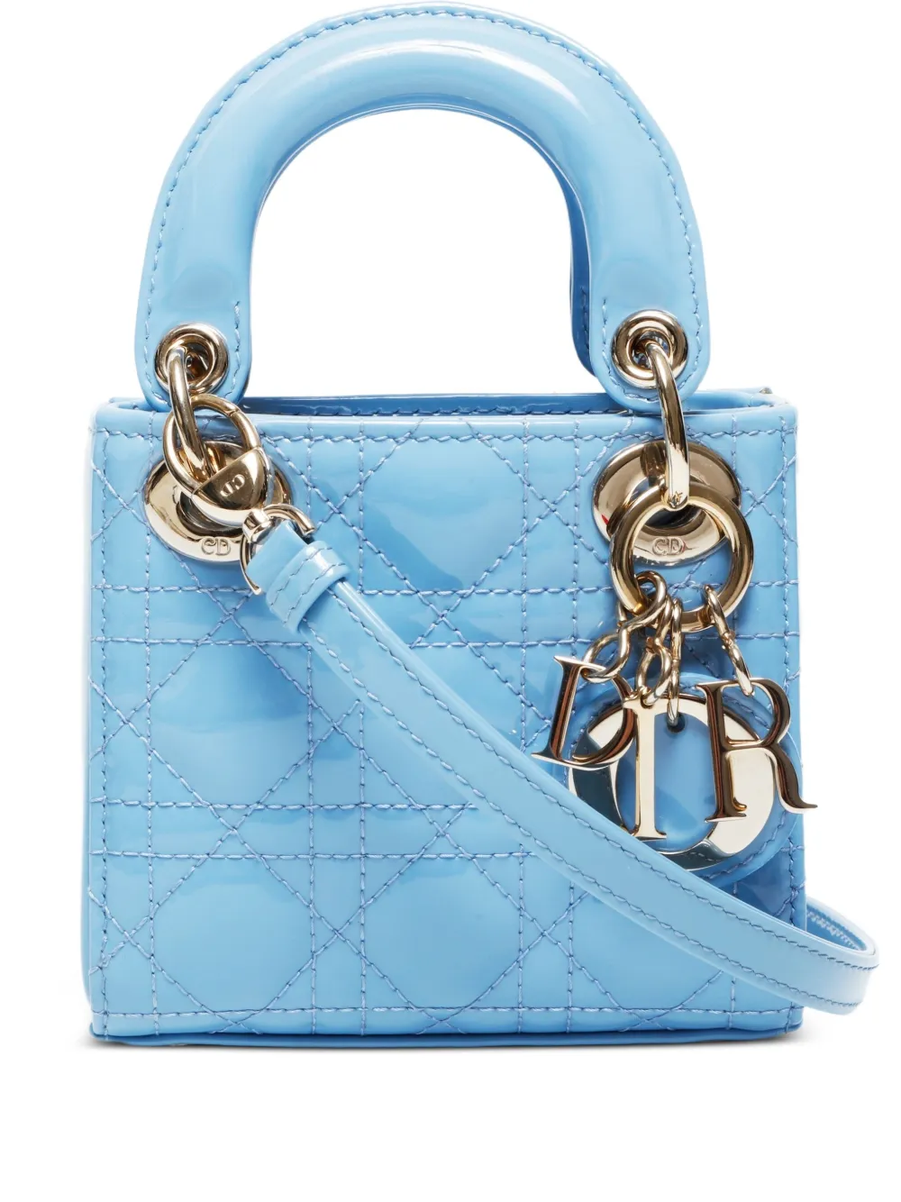 Christian Dior Pre-Owned 2020s mini Lady Dior shoulder bag | Blue | Image 1