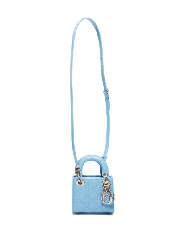Christian Dior ミニショルダーバッグ ブルー Christian Dior Pre-Owned 2020s Mini Lady Dior Shoulder Bag | Blue