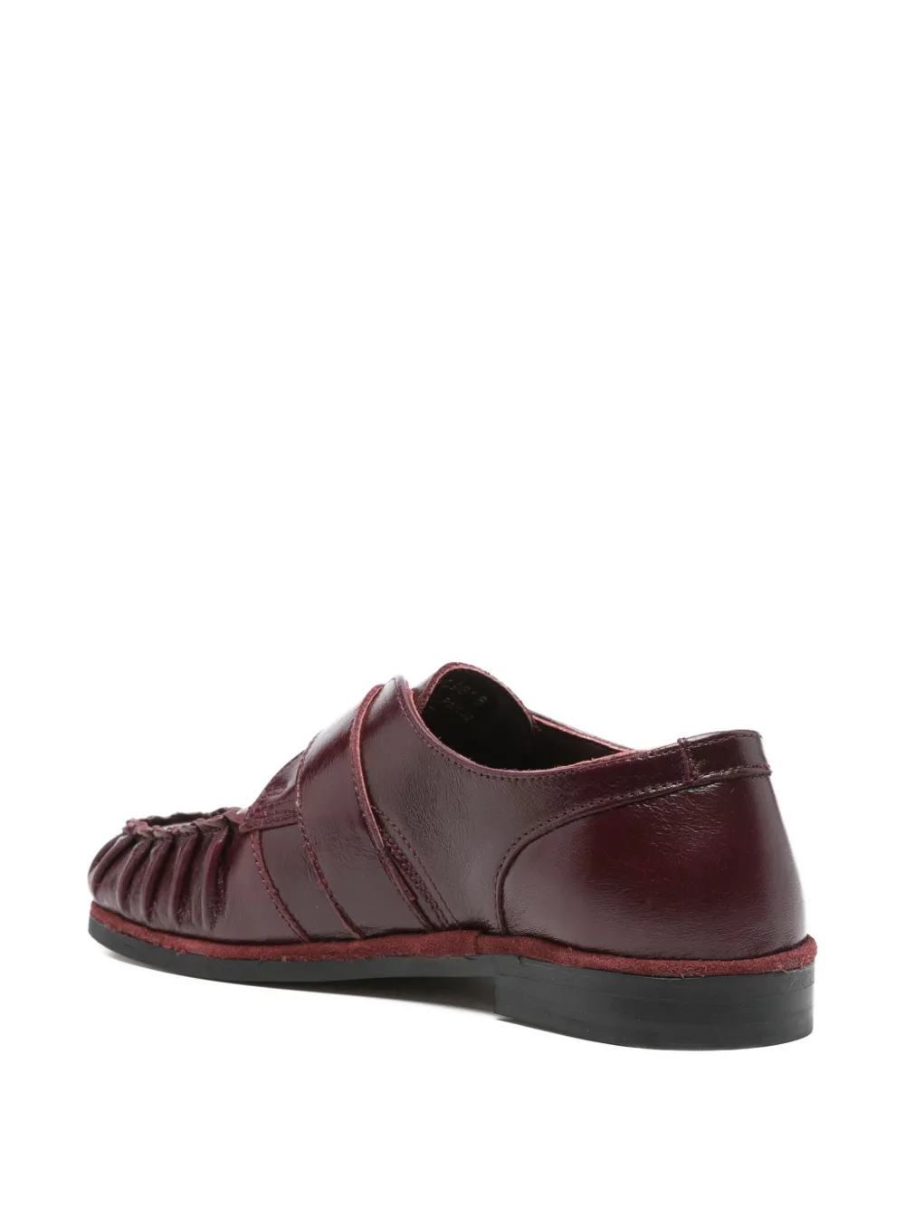 ALOHAS Brandy leather loafers Red