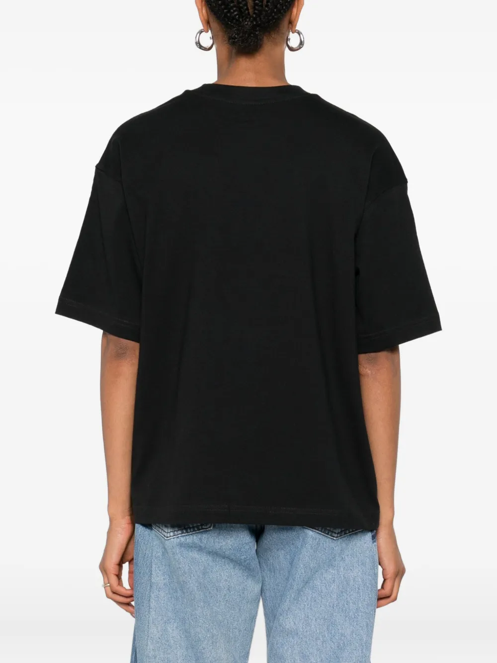 New Balance Script-logo Cotton Top In Black