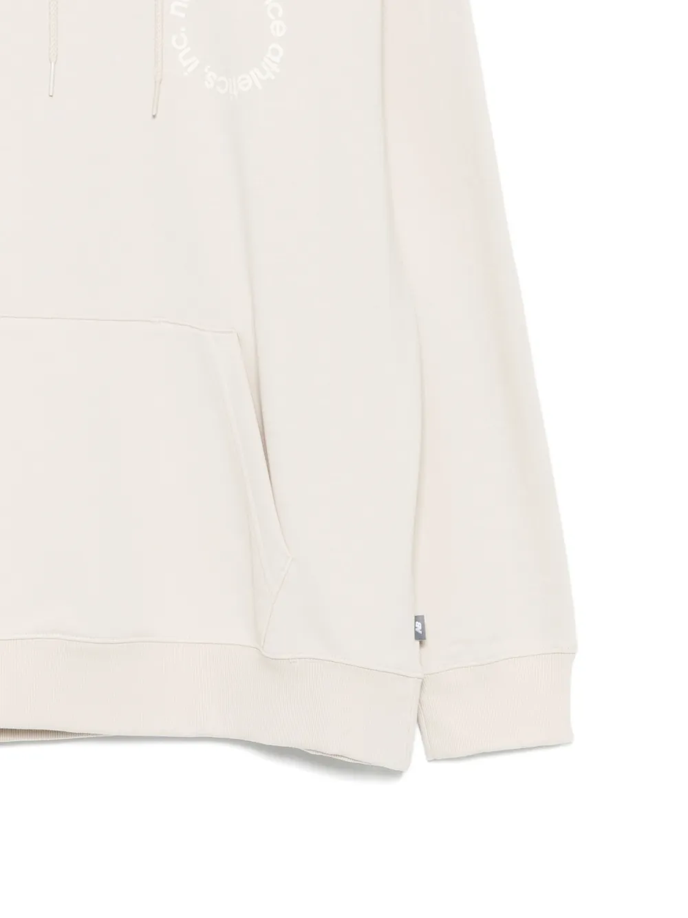 New Balance Circular-logo Print Hoodie In Neutral