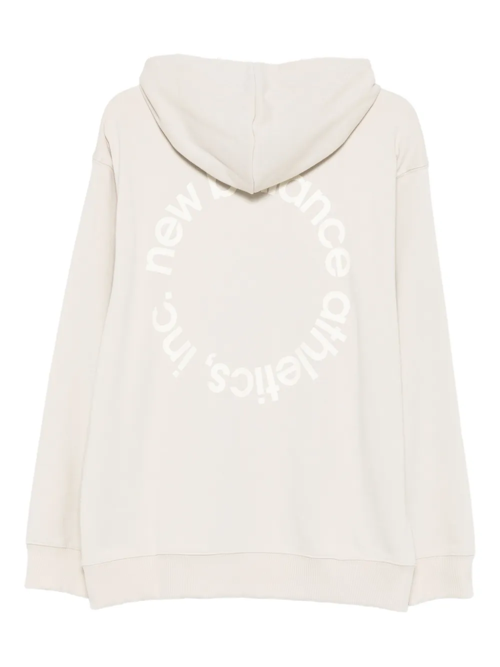 New Balance Circular-logo Print Hoodie In Neutral