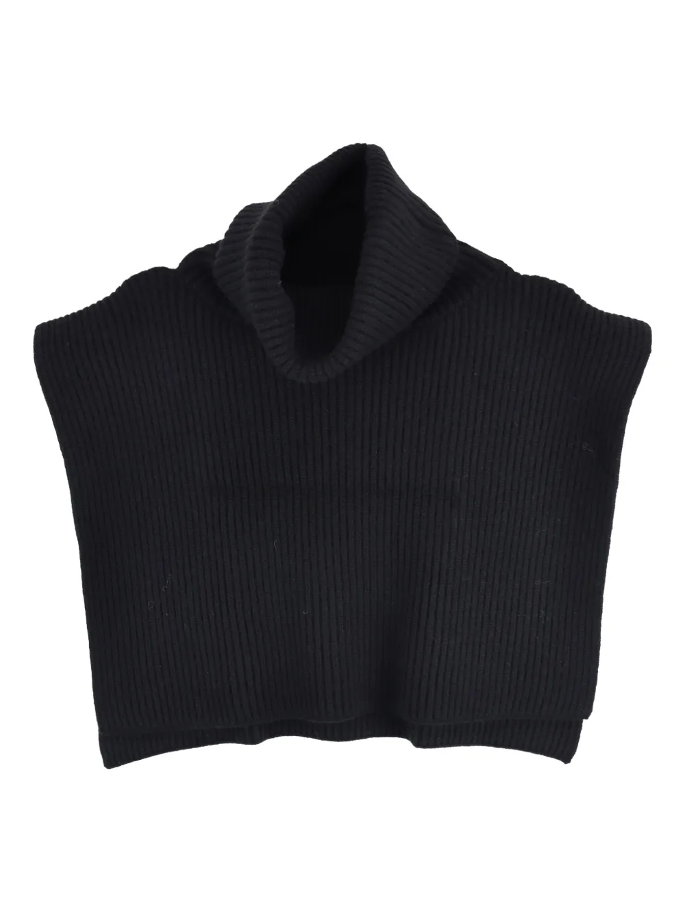 The Row Ribbed Turtleneck Collar In Black