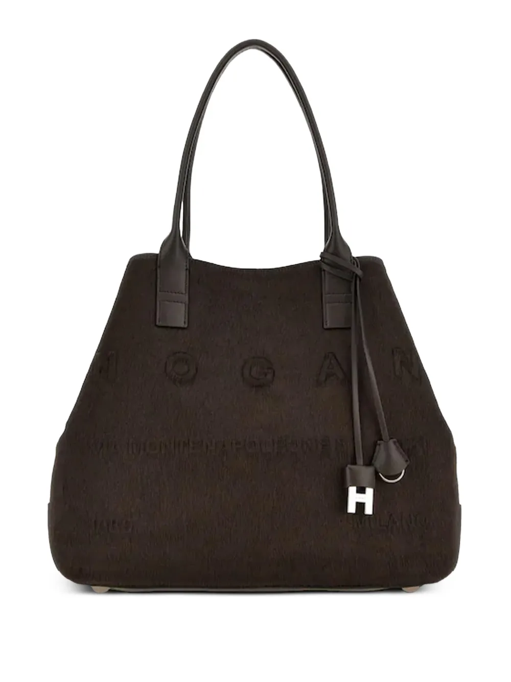 Hogan Shopper met logo-reliëf Bruin