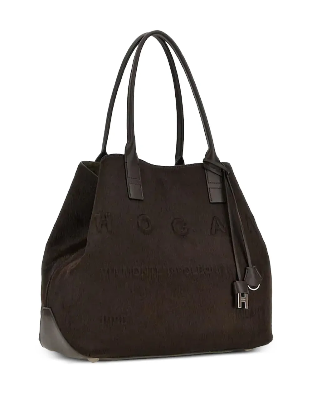 Hogan Shopper met logo-reliëf - Bruin
