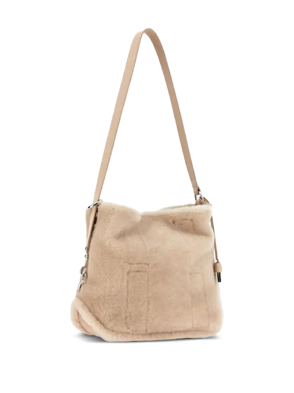 Hogan Leren shopper met magnetische sluiting - Beige