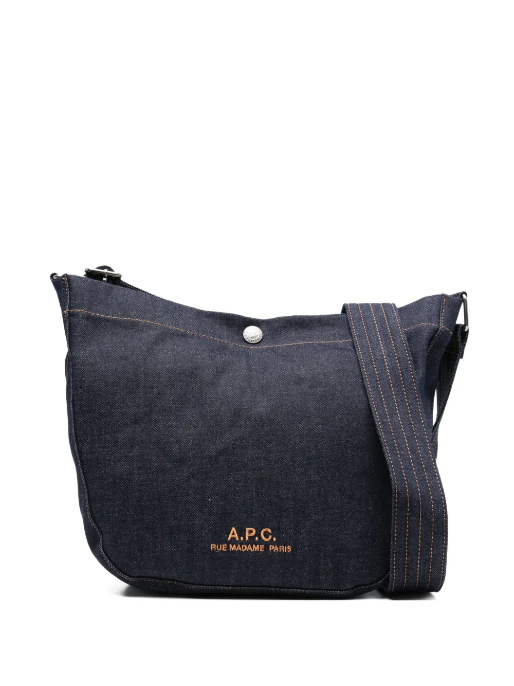 Apc Denim Shoulder Bag In Blue