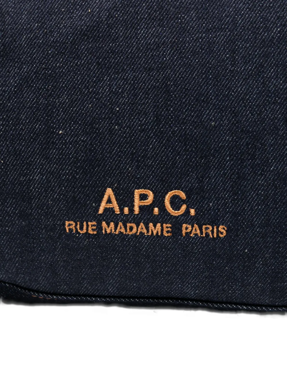 Apc Denim Shoulder Bag In Blue