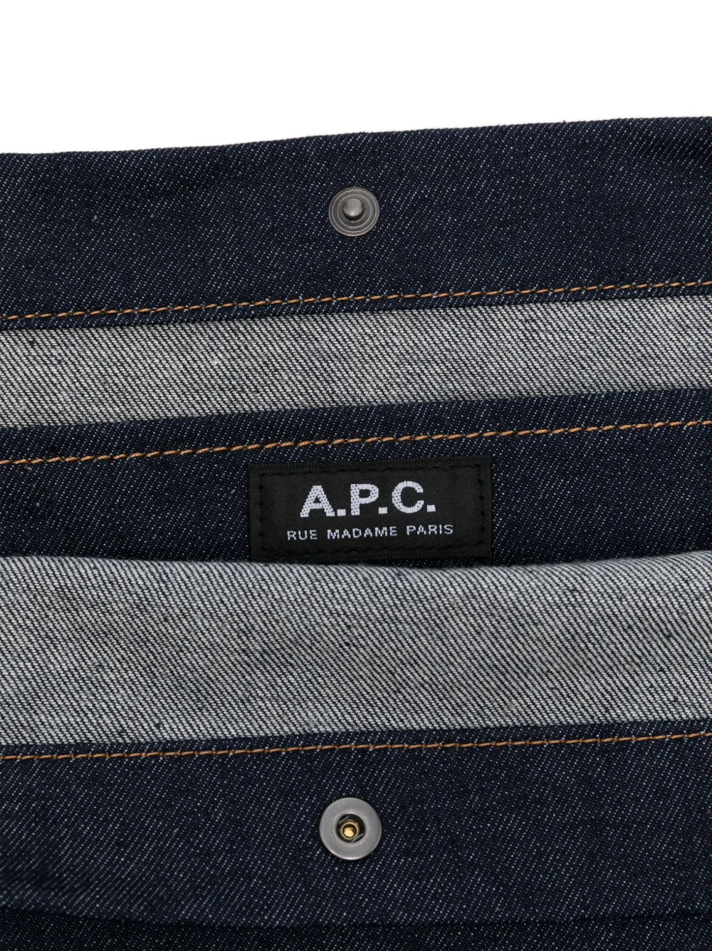 Apc Denim Shoulder Bag In Blue