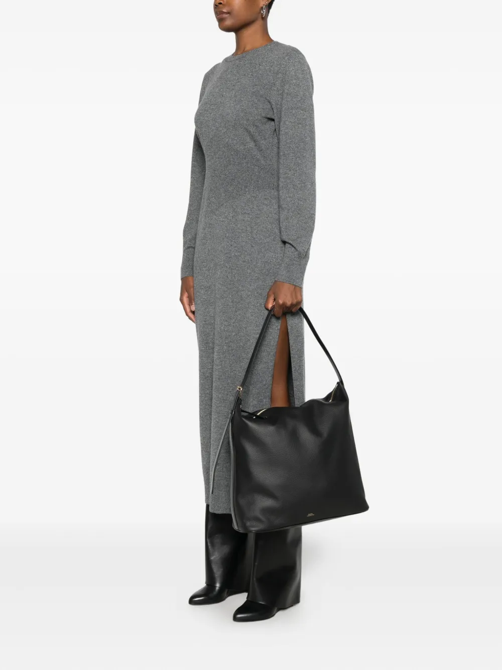 A.P.C. Shopper met rits - Zwart