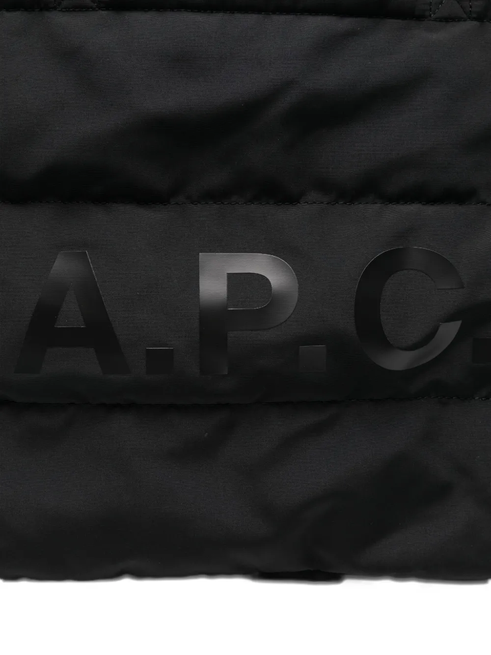 A.P.C. quilted logo-print tote bag Zwart
