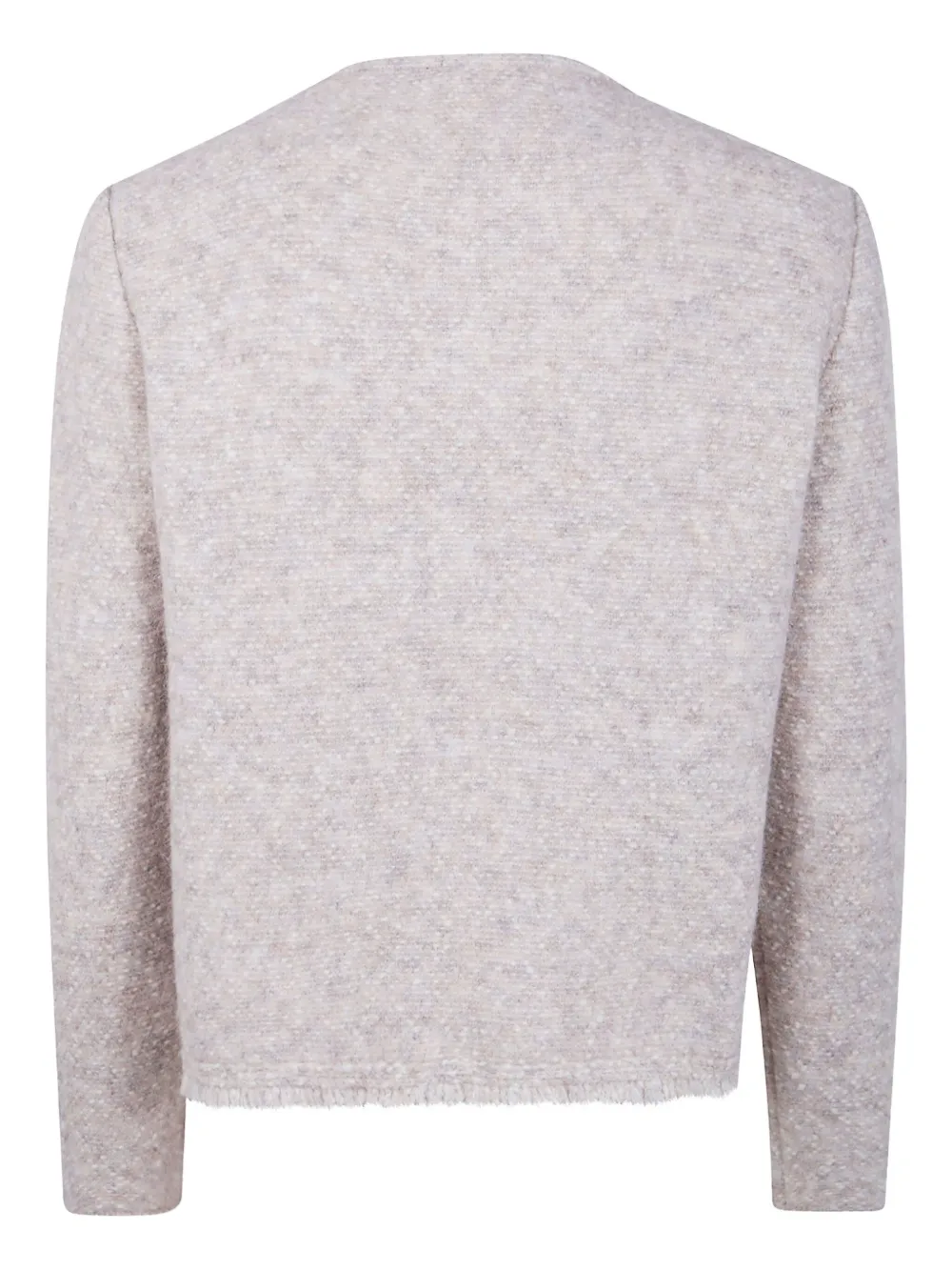 Anne Claire Frayed-pocket Jacket In Neutral