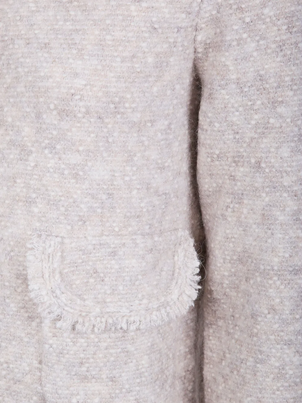 Anne Claire Frayed-pocket Jacket In Neutral