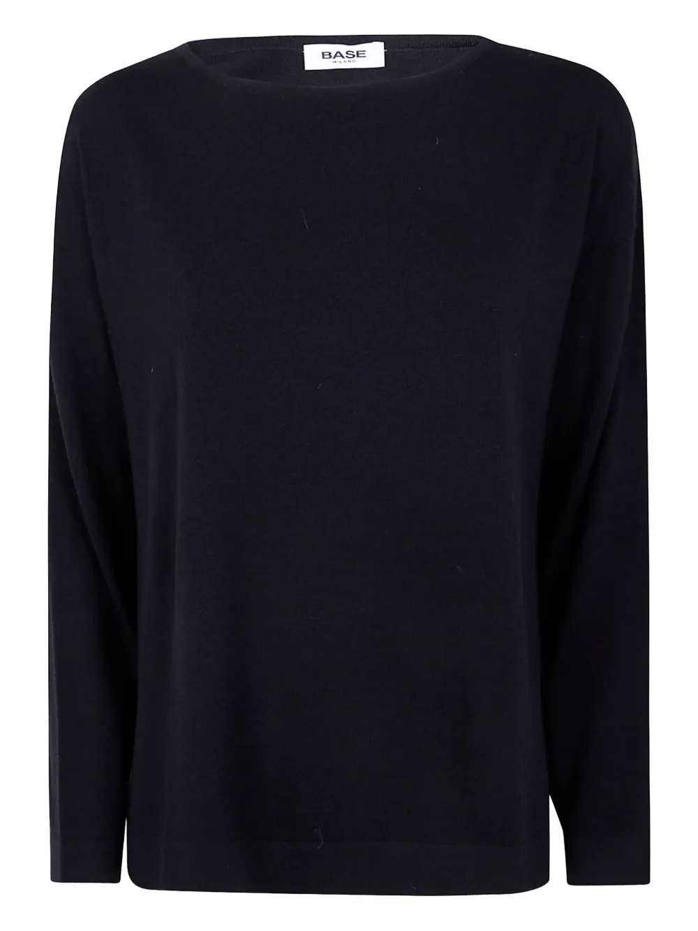 base boat-neck wool sweater | Black | Image 1