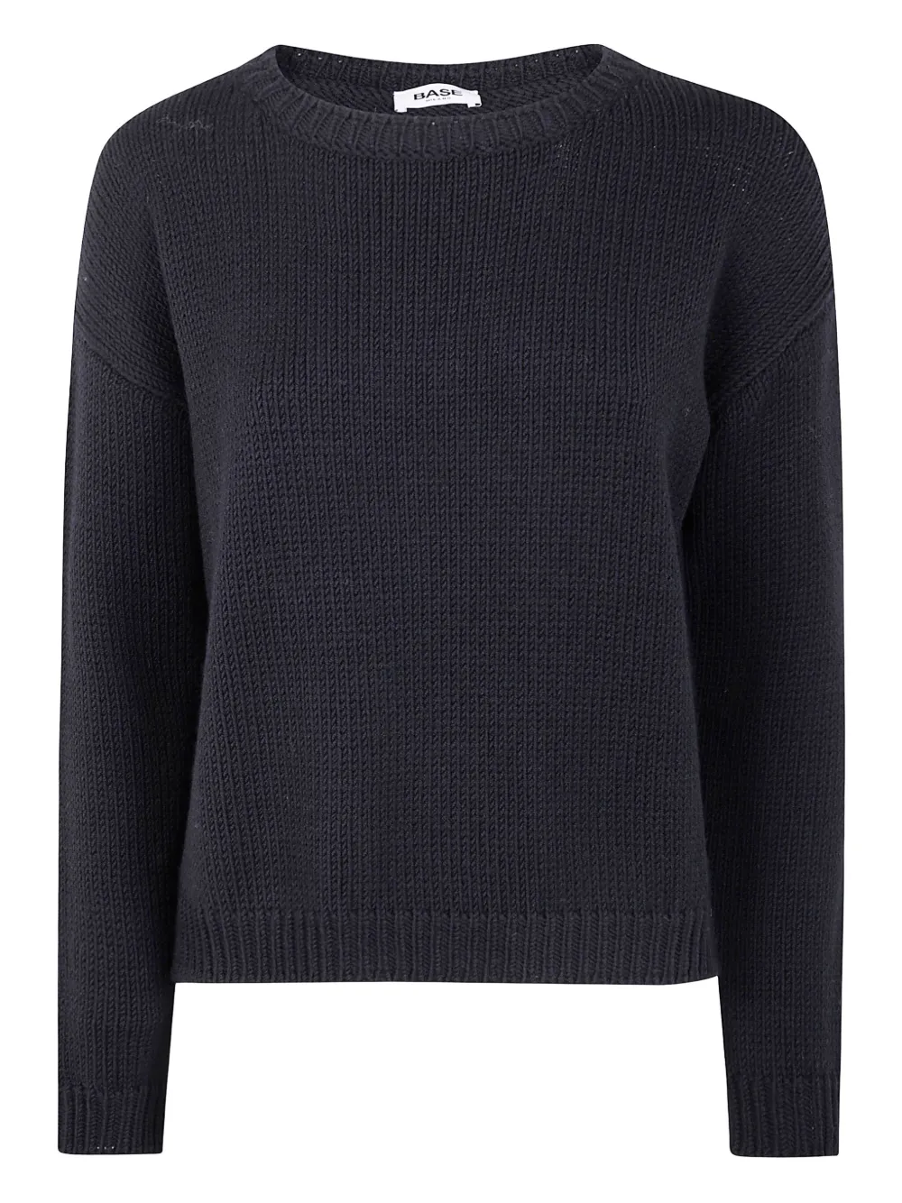 base crew-neck wool sweater | Black | Image 1