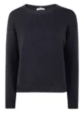 base crew-neck wool sweater - Black