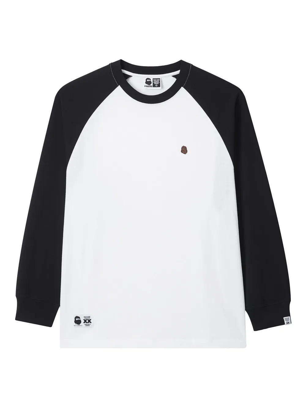 FINGERCROXX raglan-sleeve T-shirt | White | Image 1