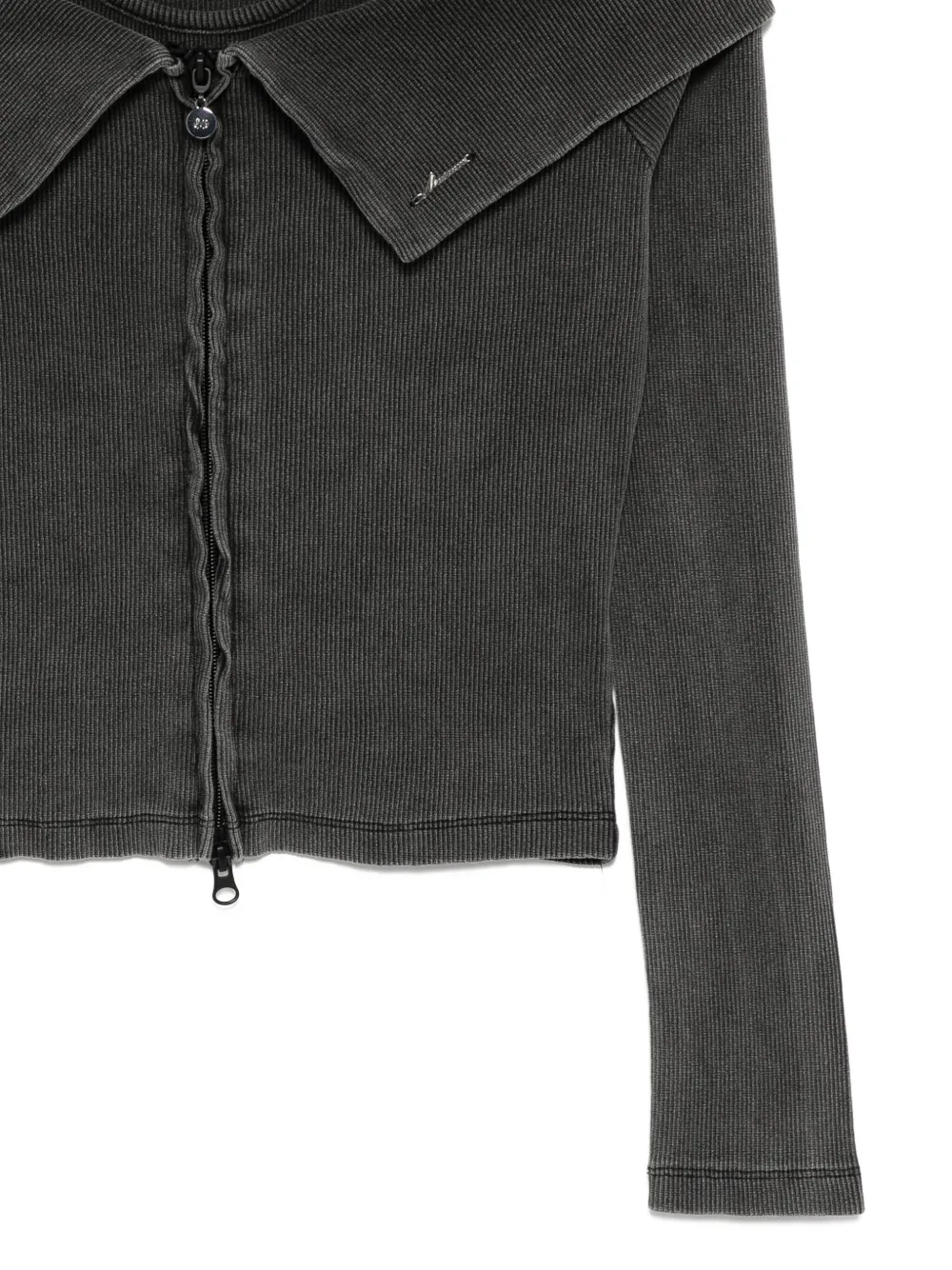 Musium Div. Logo-appliqué Layered Top In Gray
