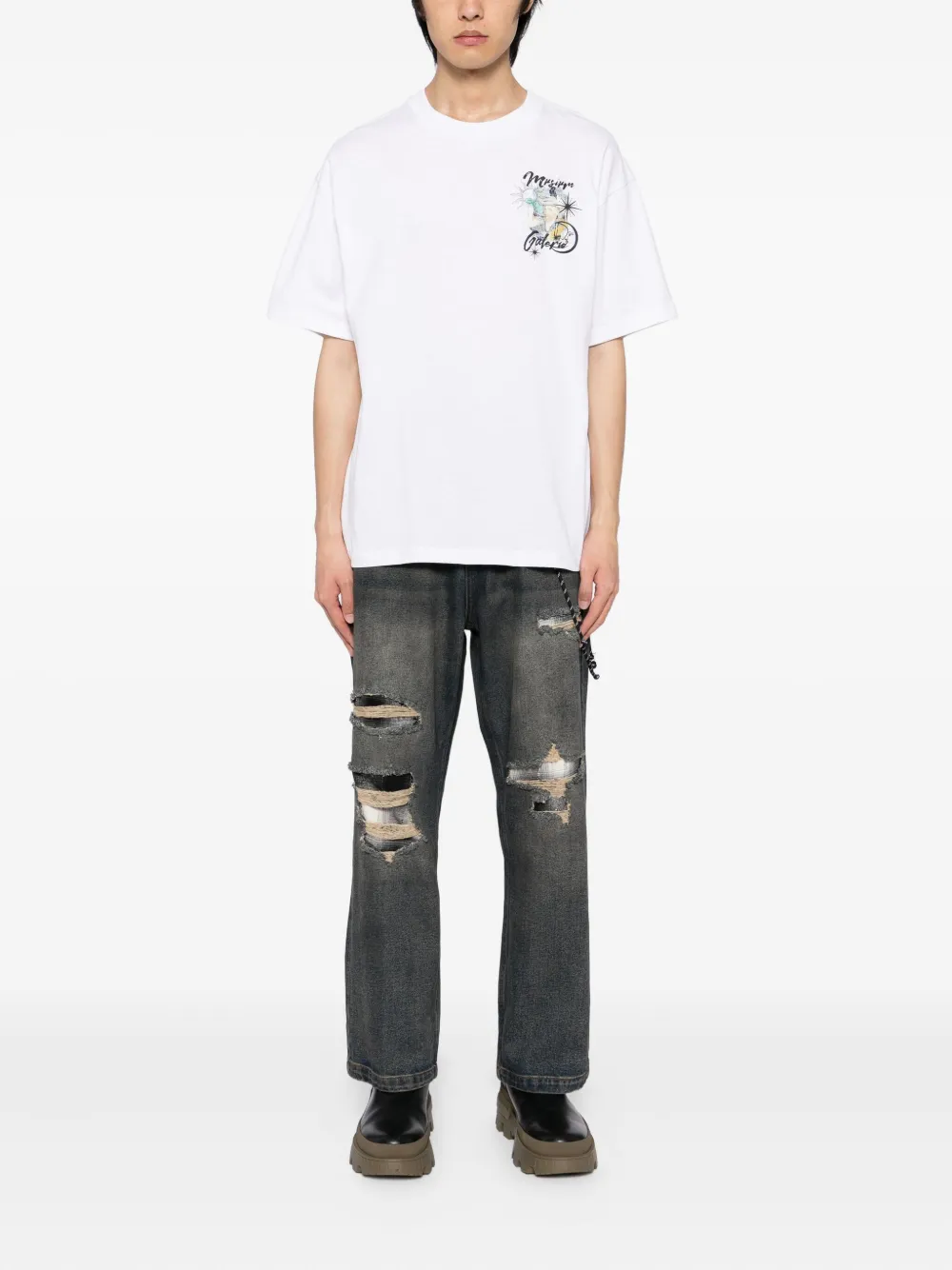 Musium Div. T-shirt met Van Gogh-print - Wit