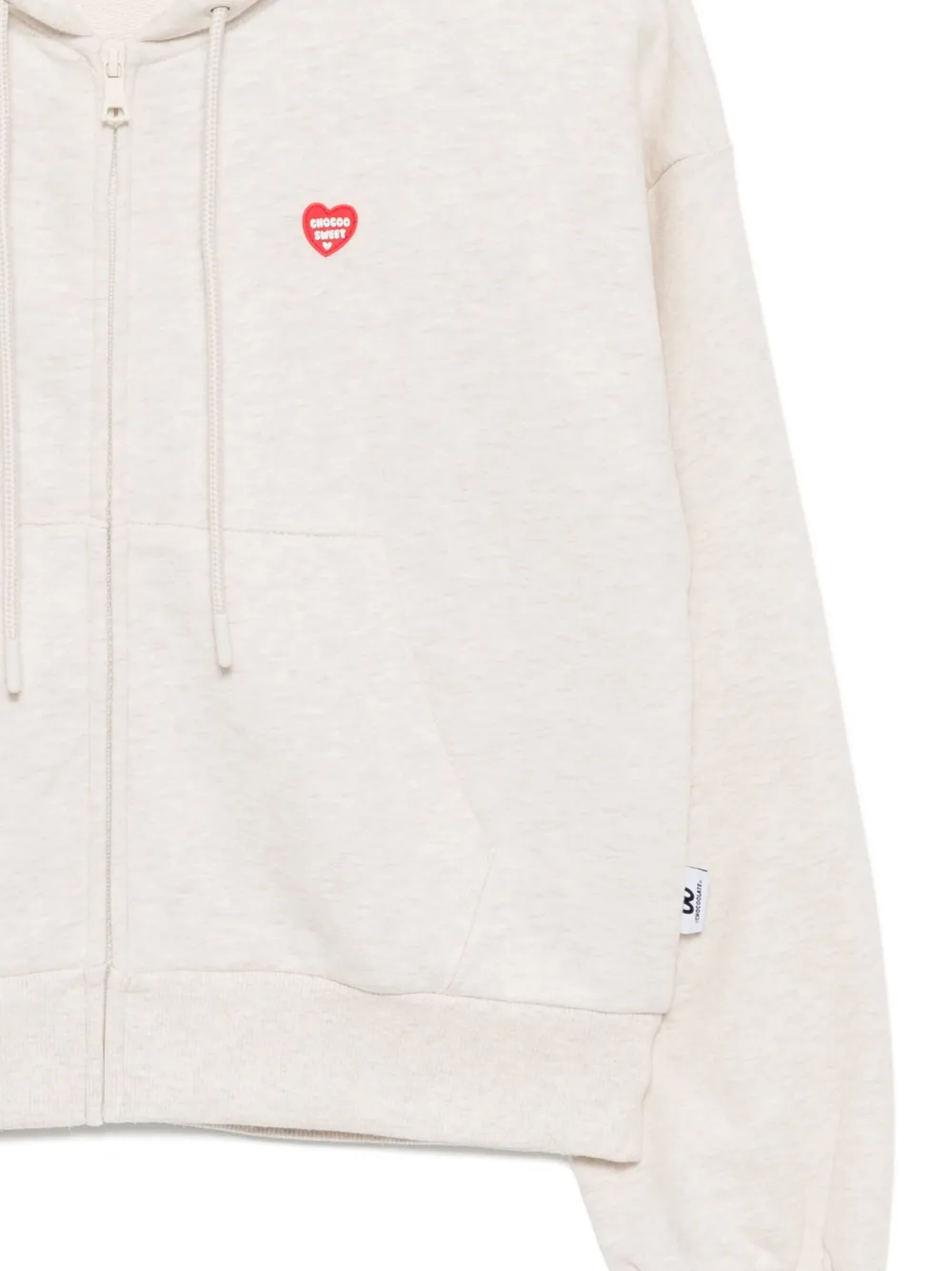 Chocoolate Logo-appliqué Cotton Hoodie In Neutral