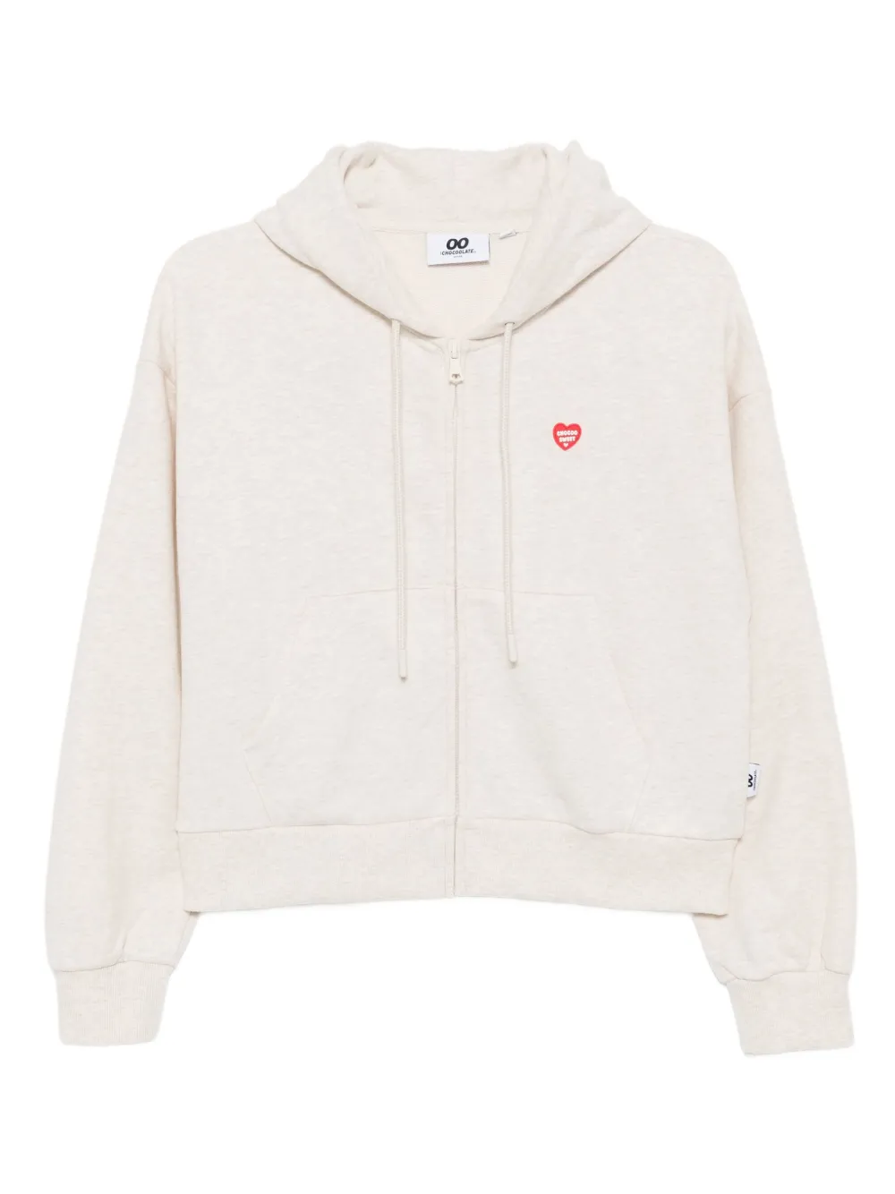 Chocoolate Logo-appliqué Cotton Hoodie In Neutral
