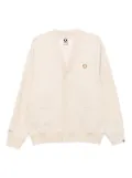 AAPE BY *A BATHING APE® logo-appliqué button-up sweatshirt - Neutrals