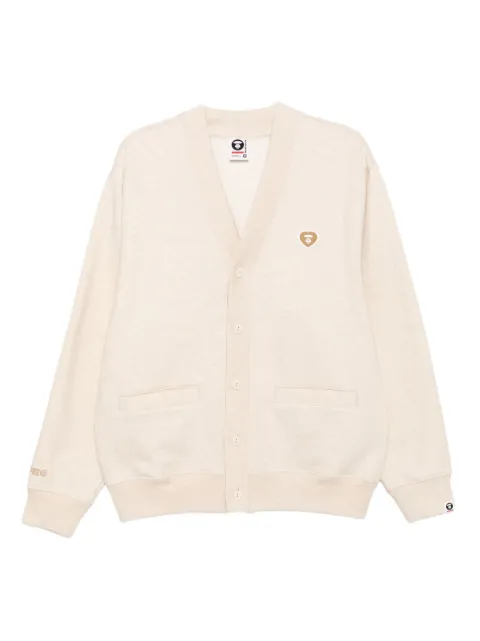 AAPE BY *A BATHING APE® logo-appliqué button-up sweatshirt