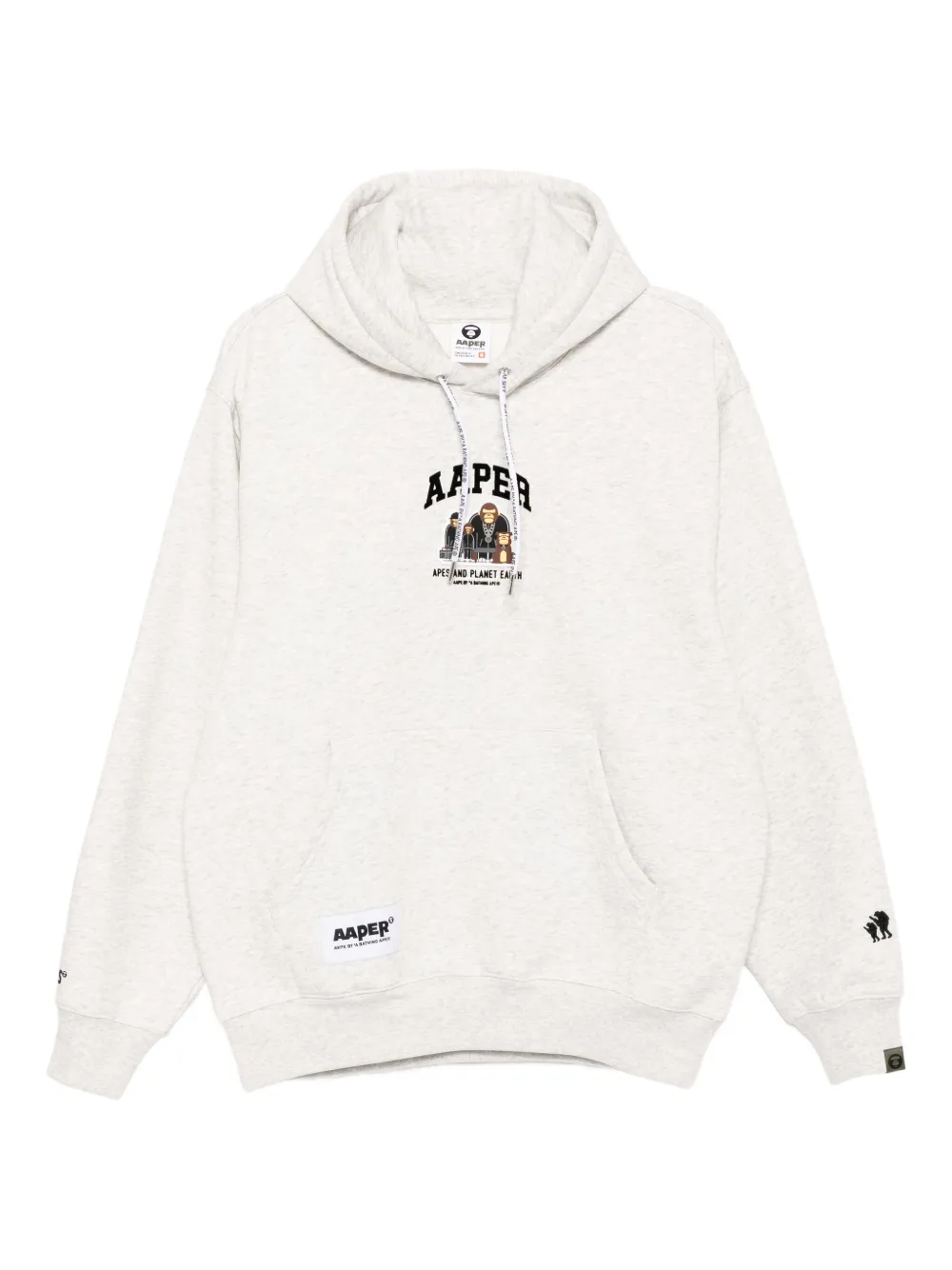 AAPE BY *A BATHING APE® ロゴアップリケ パーカー - グレー AAPE BY *A BATHING APE® ロゴアップリケ パーカー - グレー