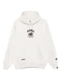 AAPE BY *A BATHING APE® logo-appliqué hoodie - Grey