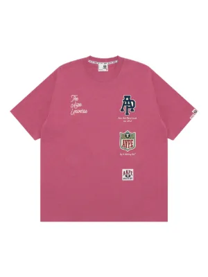 AAPE BY *A BATHING APE® Bravo monkey-embellished T-shirt | Pink