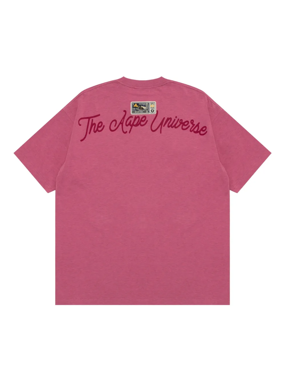 AAPE BY *A BATHING APE T-shirt met patch - Roze
