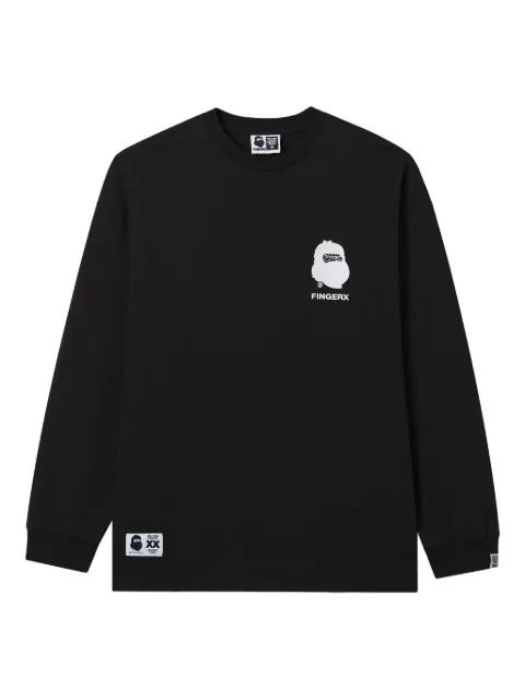 FINGERCROXX logo-print long-sleeve T-shirt