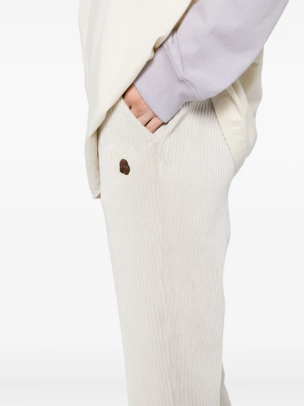 Fingercroxx Logo-plaque Trousers In Multi