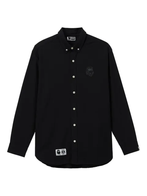 FINGERCROXX logo-patch cotton shirt