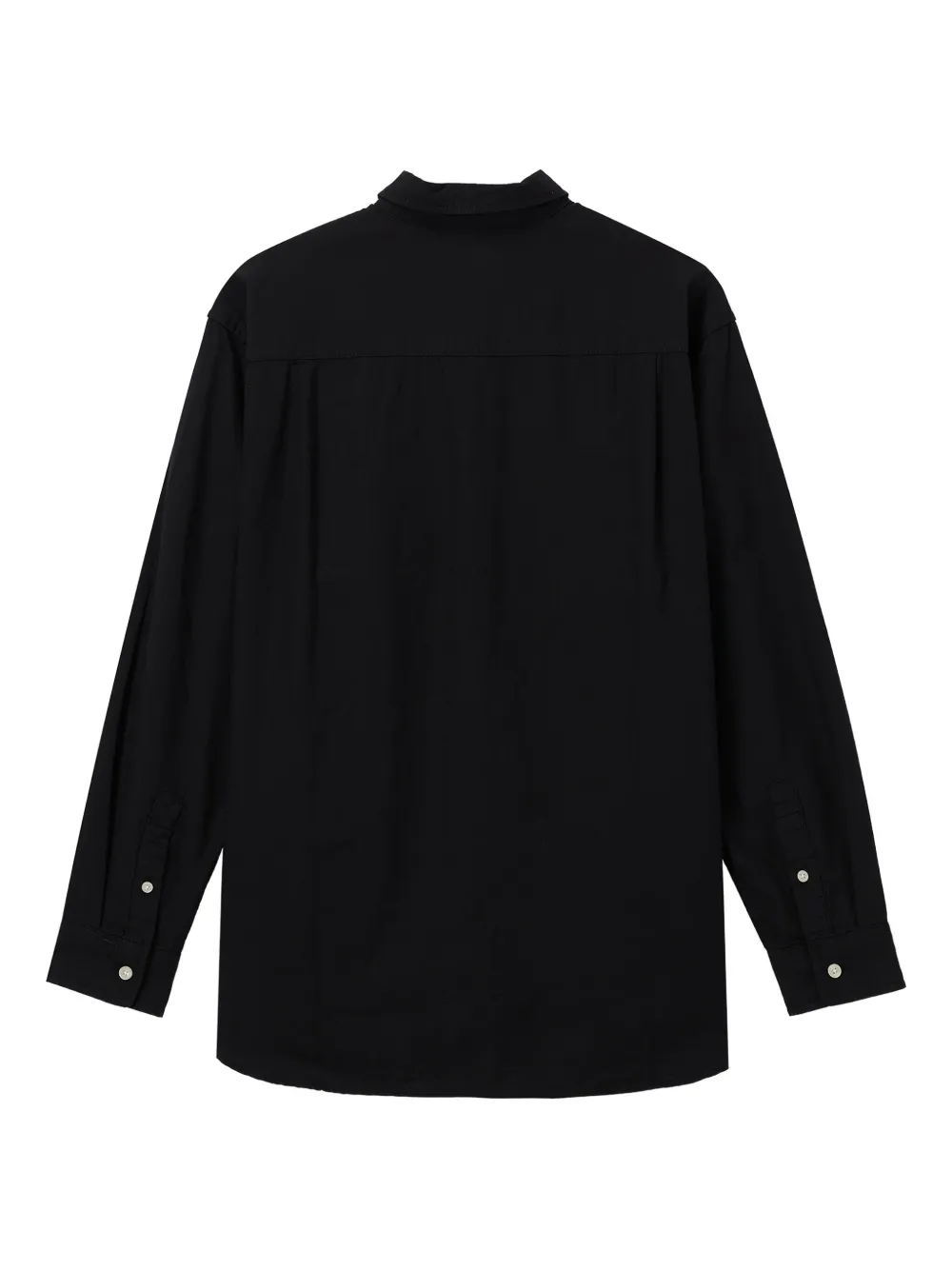 Fingercroxx Logo-patch Cotton Shirt In Black