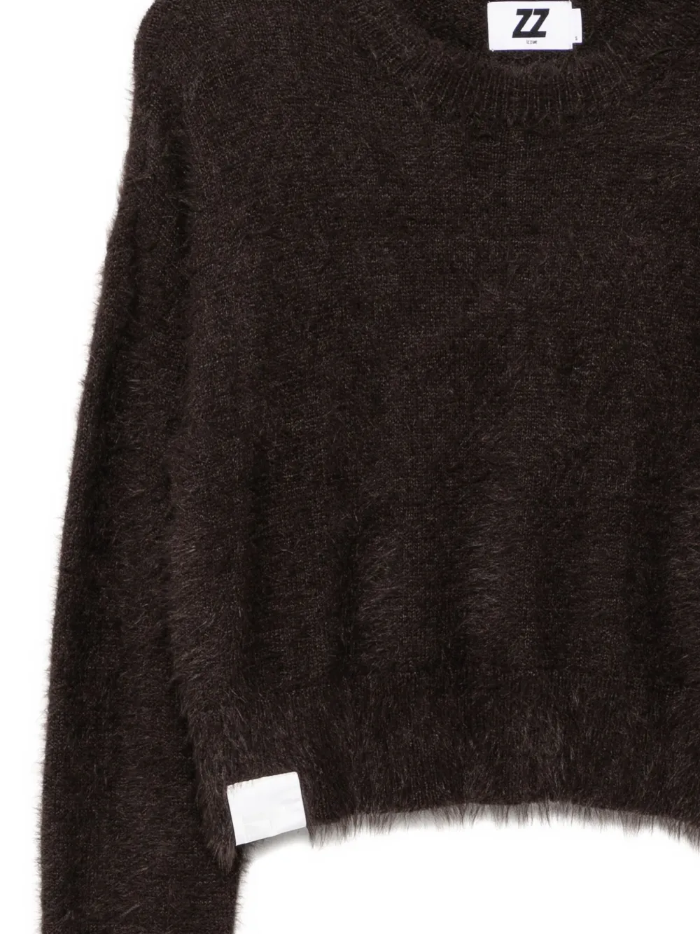 Izzue Brushed Jumper In Brown