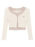 Musium Div. embroidered-logo layered top - Neutrals