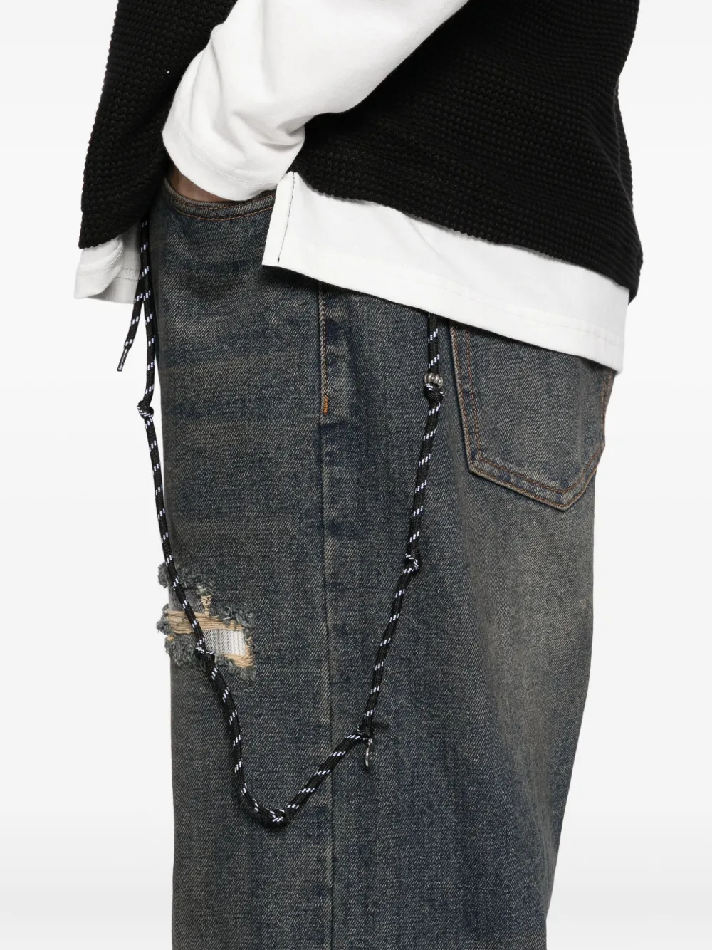 Musium Div. Patchwork Jeans In Gray
