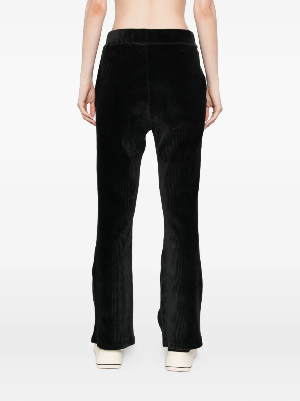 Fingercroxx Logo-plaque Trousers In Black