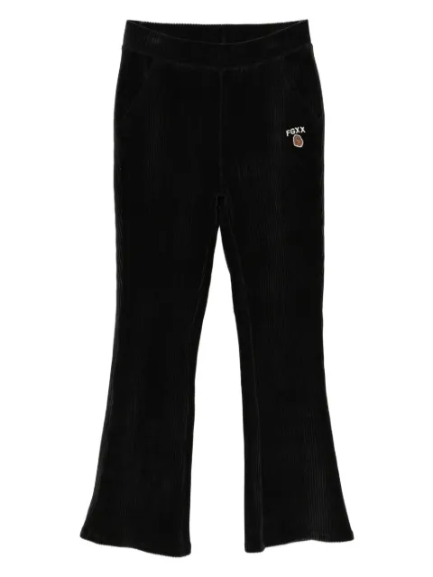 FINGERCROXX logo-plaque trousers