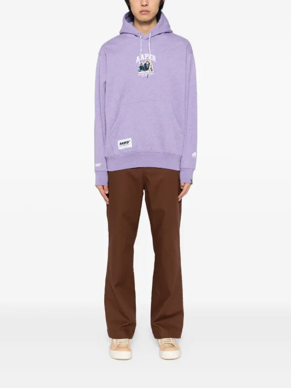 AAPE BY *A BATHING APE® ロゴプレート パーカー | パープル | FARFETCH JP
