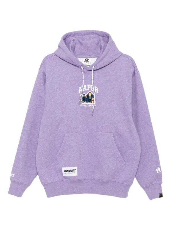 AAPE BY *A BATHING APE® ロゴプレート パーカー | パープル | FARFETCH JP