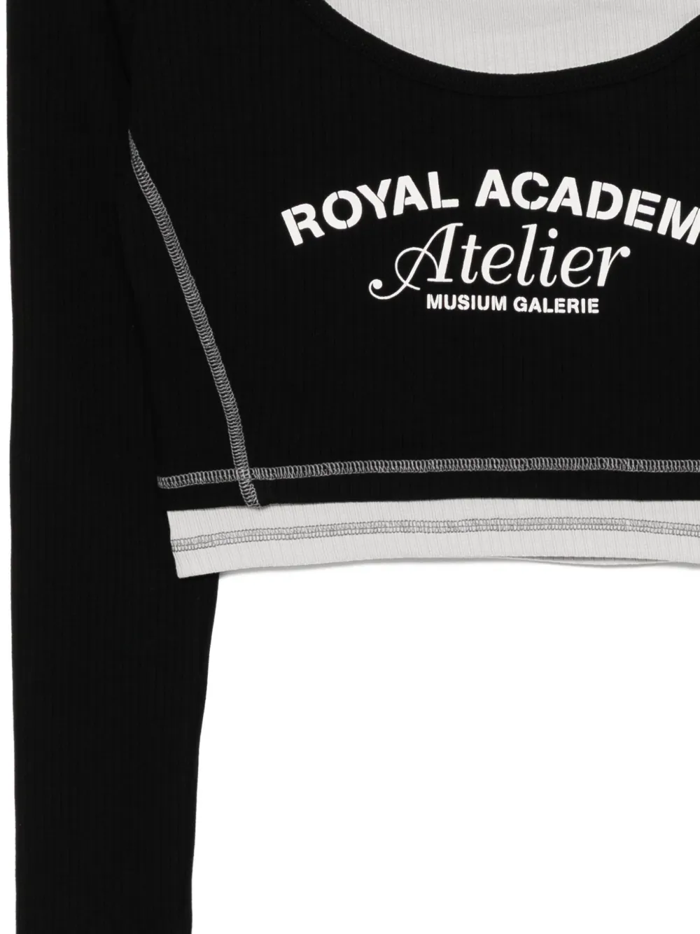 Musium Div. Blouse met tekst Zwart